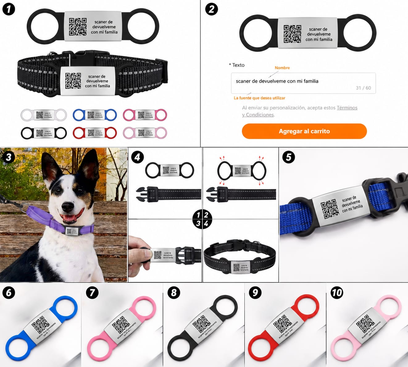 Placa QR Premium para mascotas